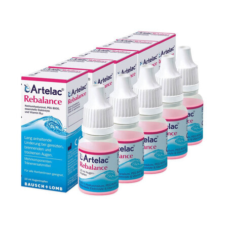 Artelac Rebalance Oogdruppels, 5x10 ml, Bauch & Lomb