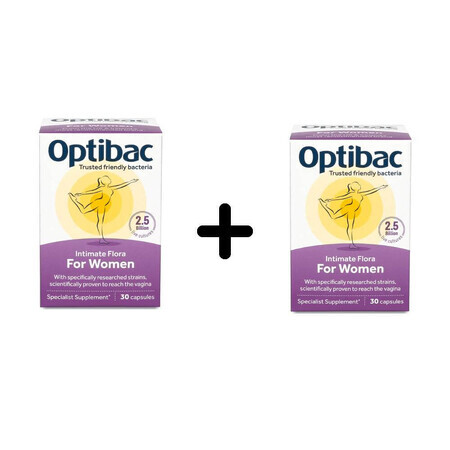 Optibac Probiotico per la flora vaginale, 2x30 capsule