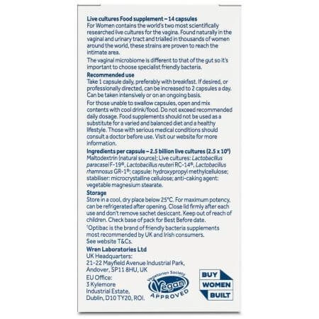 Optibac Probiotikum für Vaginalflora, 2x30 Kapseln