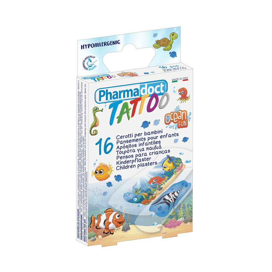 Patchs de tatouage pour enfants, 16 pièces, Pharmadoct