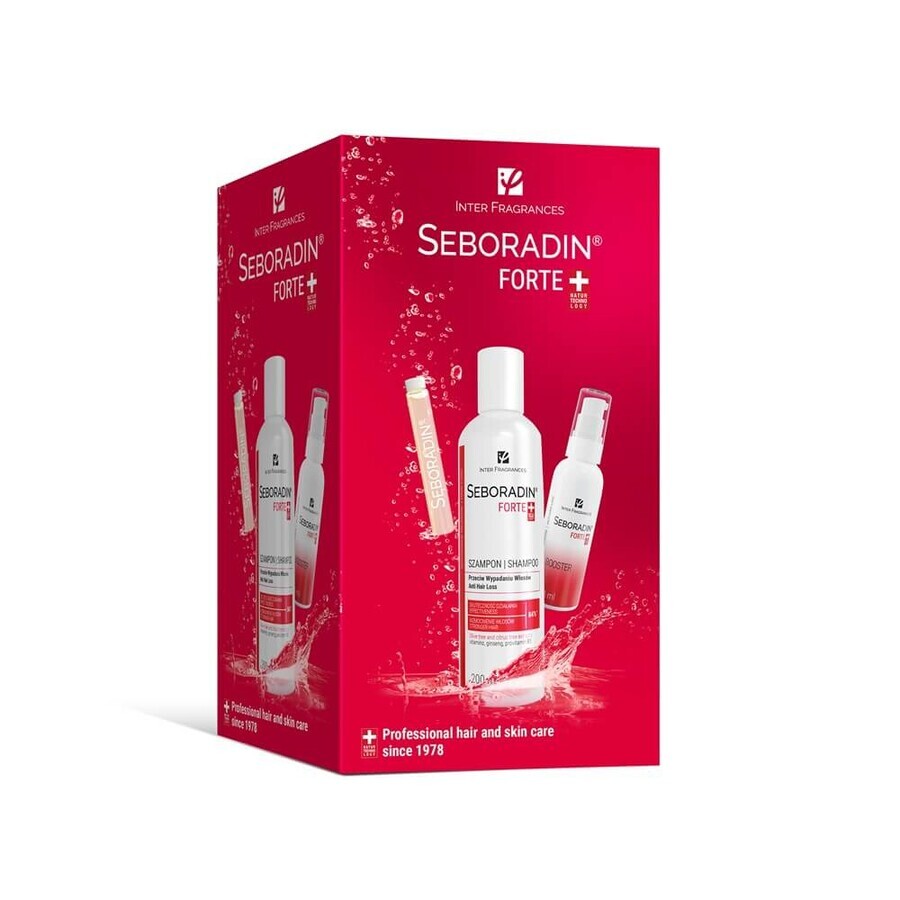 Seboradin Forte Behandelingspakket 14 flesjes x 5,5 ml + Booster 50 ml + Shampoo 200 ml