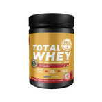 Total Whey proteïnepoeder met aardbeiensmaak, 800 g, Gold Nutrition