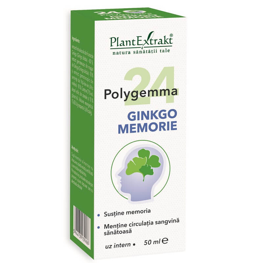 Polygemma 24 Ginkgo Memorie, 50 ml, Plantenextrakt