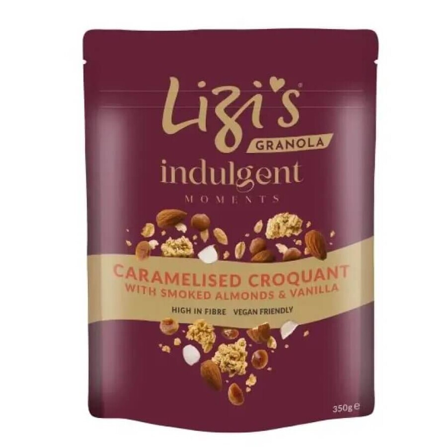 Granola with smoked almonds, vanilla and crunchy caramel, 350 g, Lizi's