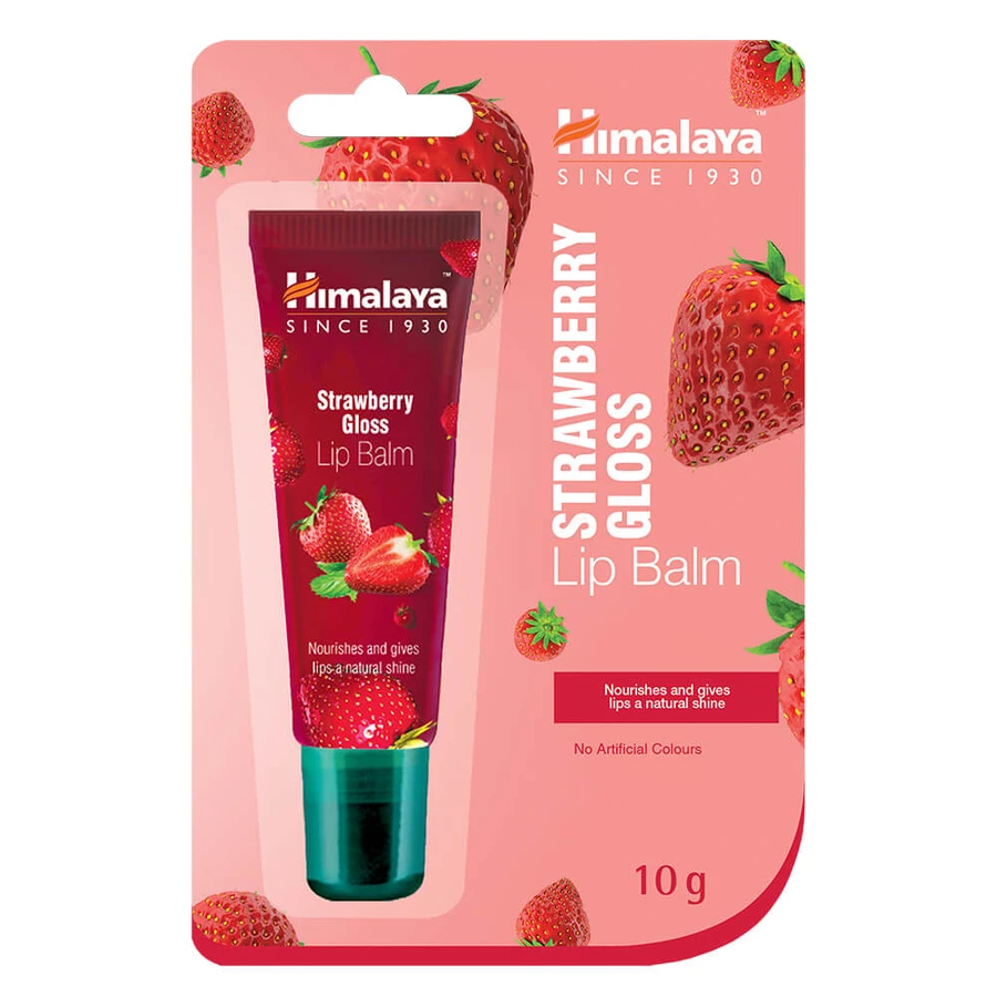 Aardbeienglans lippenbalsem, 10 g, Himalaya