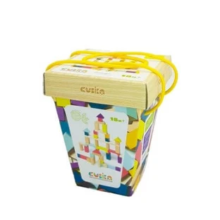 Juego de madera Set de 50 piezas de construcción, Cubika