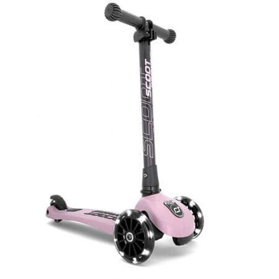 Adjustable and foldable children's scooter with light wheels Highwaykick 3, 3 - 6 years, Rose, Scoot & Ride