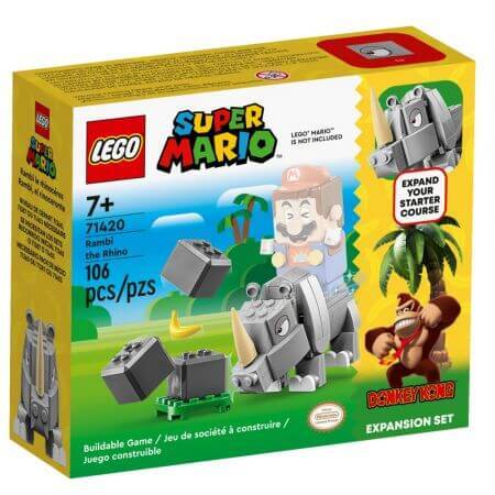 Rambi neushoorn uitbreidingsset, 7 jaar+, 71420, Lego Super Mario