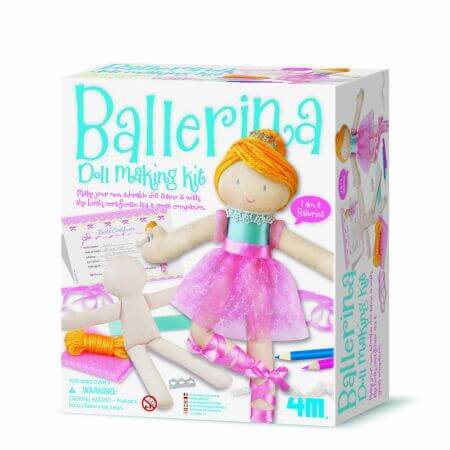 Creatieve set Maak je eigen ballerina pop, 8+ jaar, 4M