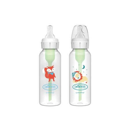 Lot de 2 flacons à col étroit PP 250ml Options Plus, Dr.