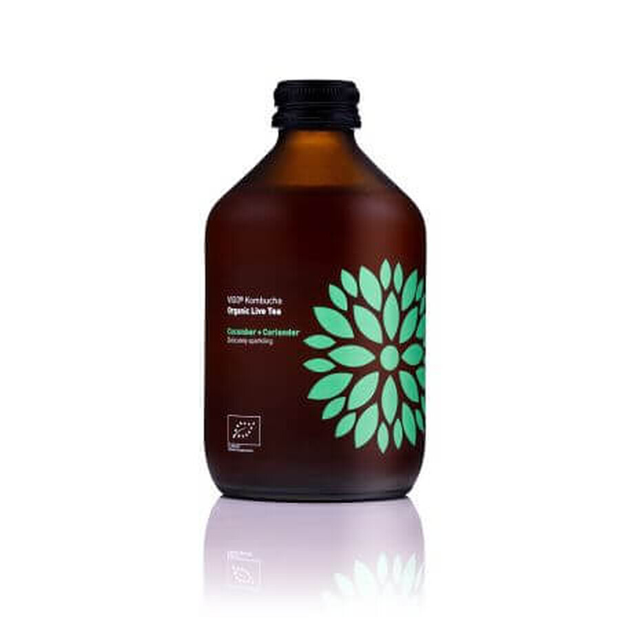 Biologische Kombucha Komkommer en Koriander, 330 ml, Vigo