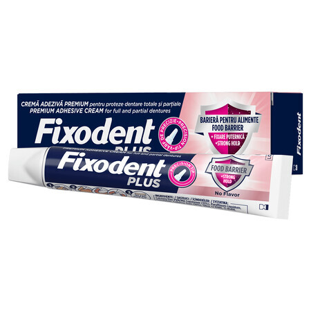 Prothesenkleber Plus Lebensmittelbarriere, 40 g, Fixodent