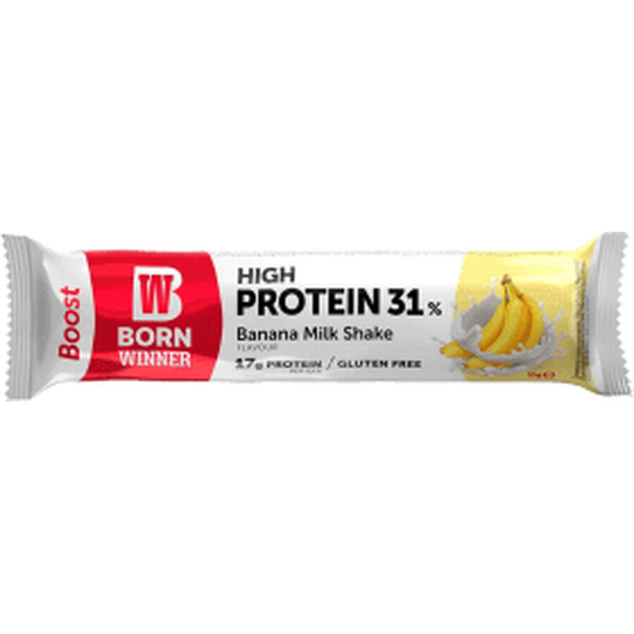 Protein bar with Boost banana milk shake, 55 g, Born Winner