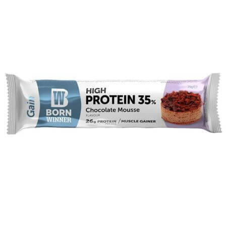 Protein bar with Gain Chocolate Mousse, 75 g, Born Winner