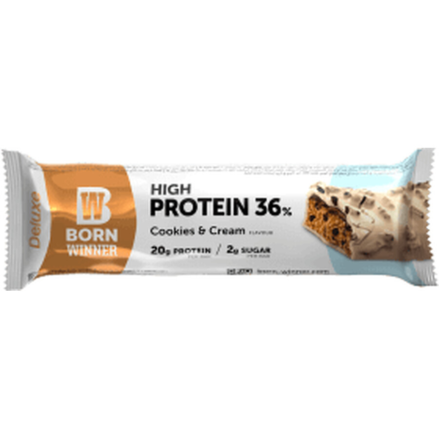 Protein bar with biscuits and cream Deluxe, 55 g, Born Winner