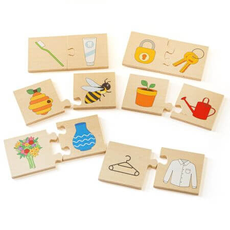 Paire de puzzles en bois, + 3 ans, Big Jigs