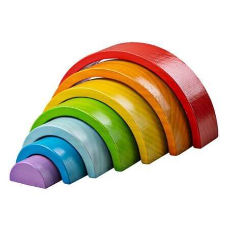 Houten regenboog, + 3 jaar, 7 stuks, Big Jigs