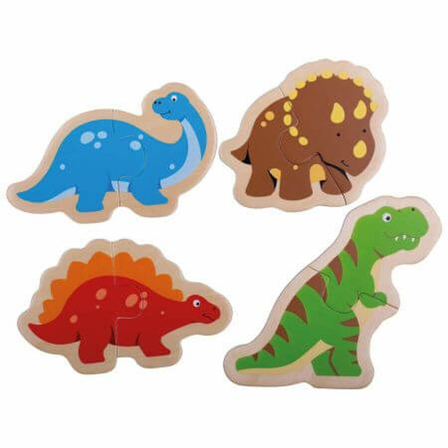 Puzzle en bois Dinosaures, + 1 an, Big Jigs