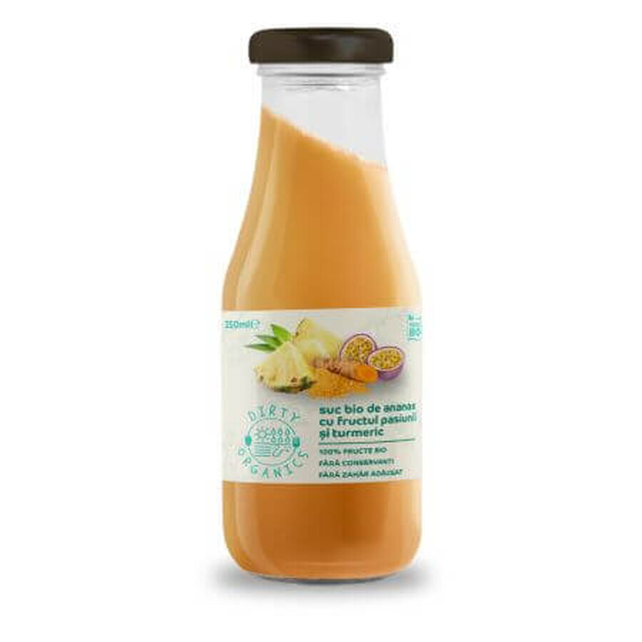 Bio-Ananassaft mit Passionsfrucht und Kurkuma, 250 ml, Dirty Organics