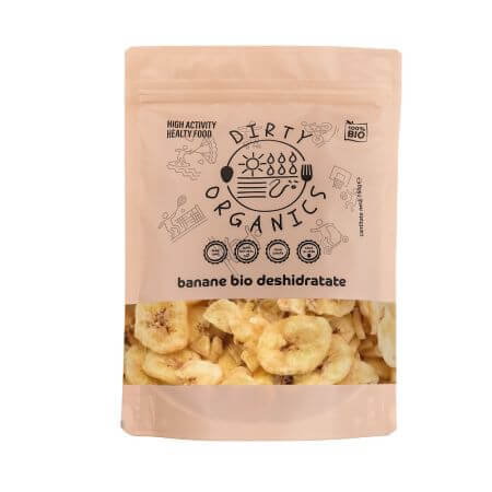 Biologische gedehydrateerde bananen, 150 g, Dirty Organics