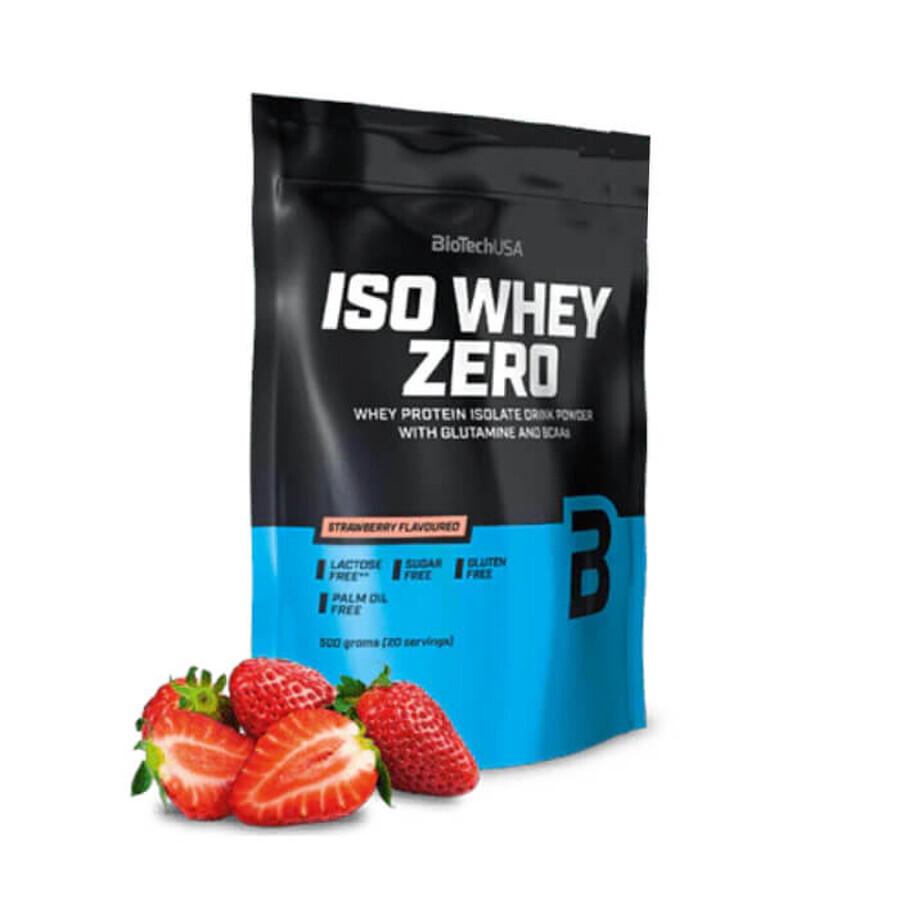 Iso Whey Zero polvere proteica al gusto di fragola, 500 g, BioTech USA