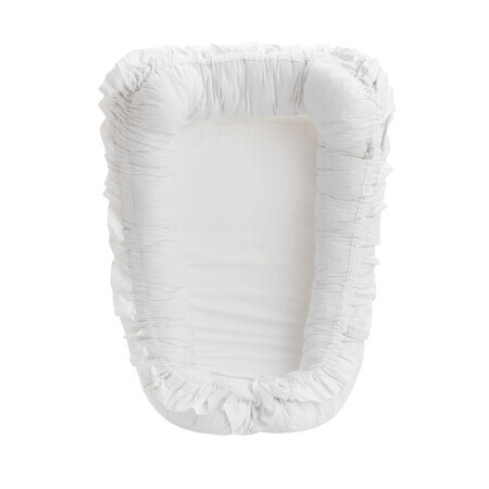 Baby Nest con volant, +0 mesi, Bianco, Twindeco