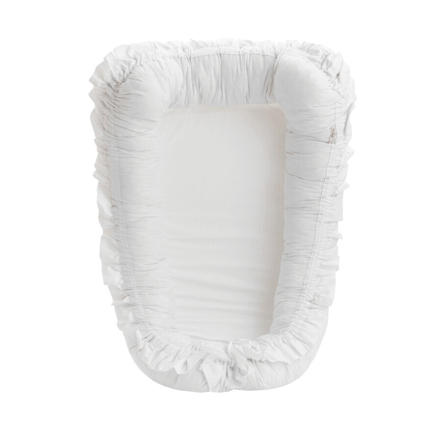 Baby Nest con volant, +0 mesi, Bianco, Twindeco