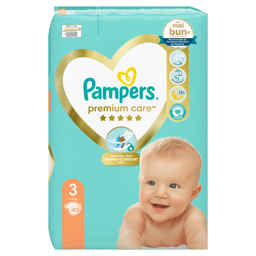 Pampers Premium Care, No. 3, 6-10 kg, 40 pcs, Pampers