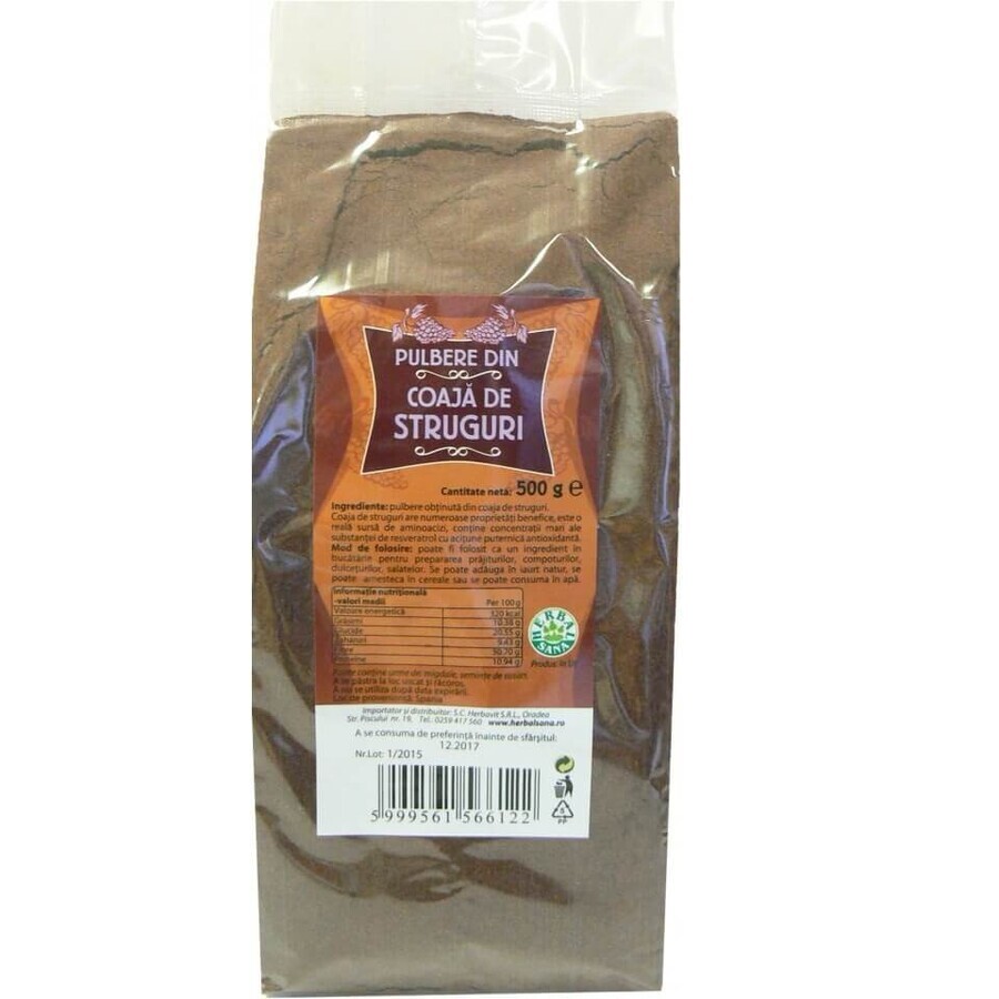 Poudre d'écorce de raisin, 500 g, Herbavit