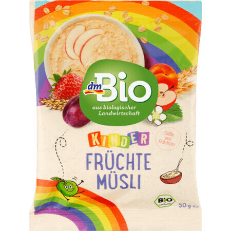 DmBio Musli met fruit voor kinderen, 50 g