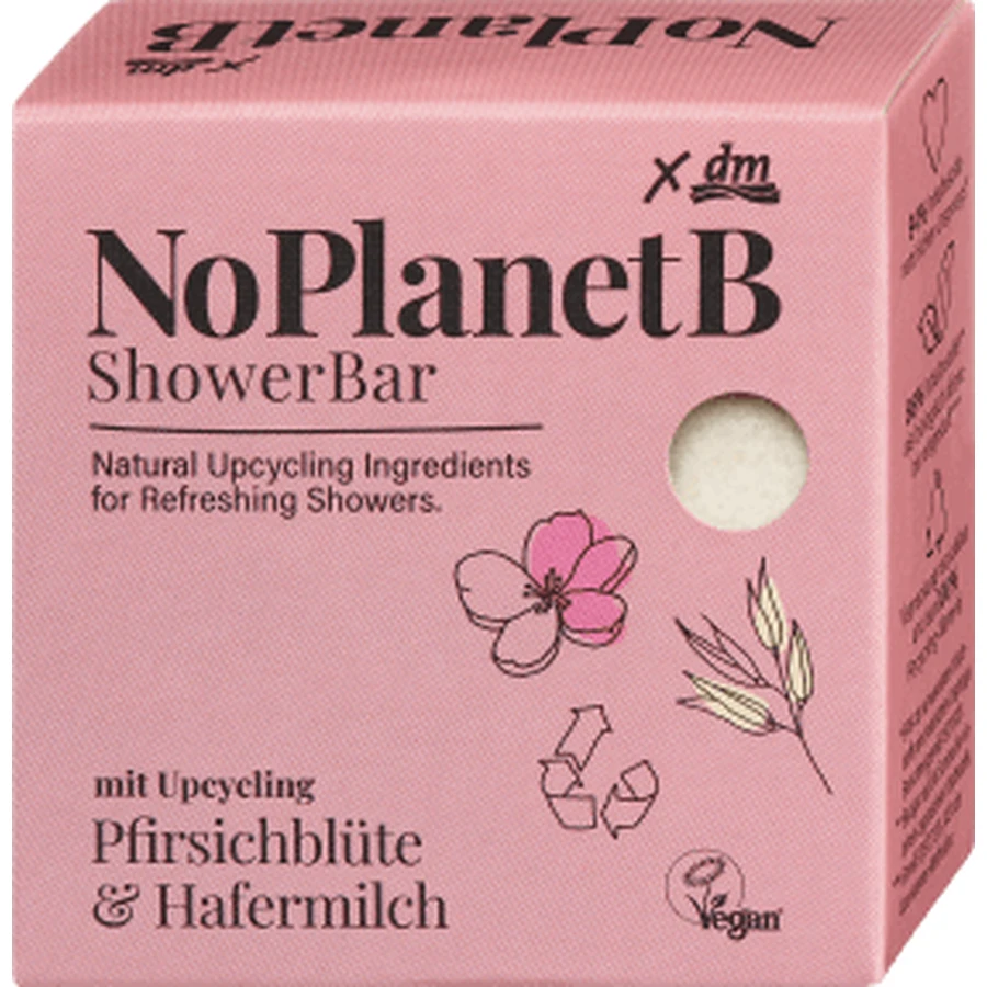 No Planet B Vaste Douchegel met Perzik en Havermelk, 80 g