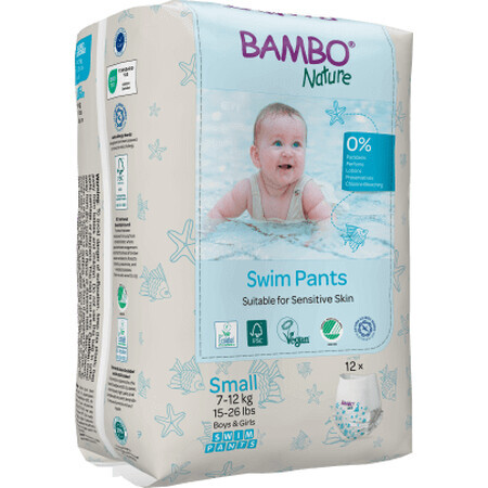 Couches Bambo Nature Swim taille S, 7-12 kg, 12 pcs.