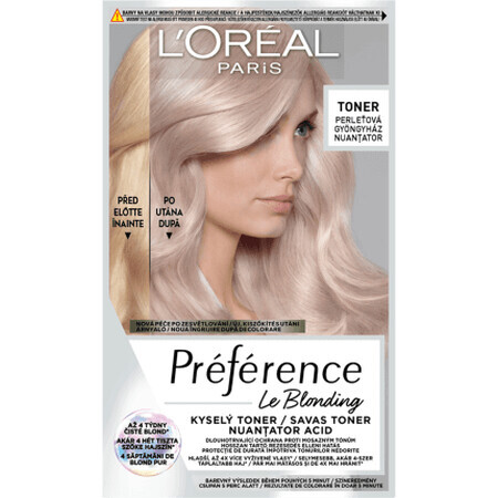 Loreal Paris PRÉFÉRENCE semipermanente zuurhoudende haarkleur Pearly Boost, 1 st