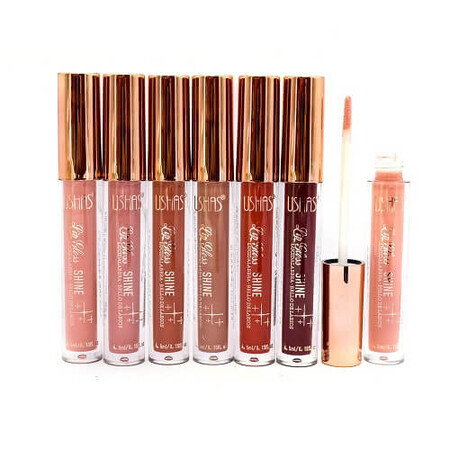 Set di 6 lucidalabbra, Ushas, Shine Lip Gloss, 01