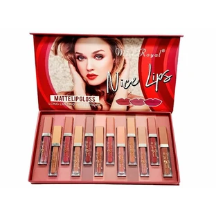 Set of 12 lipsticks, Miss Royal, Nice Lips, Waterproof