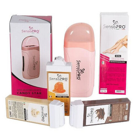 Waxing Kit Wax, SensoPro, Chocolade + GIFT Wax Ingust Applicator