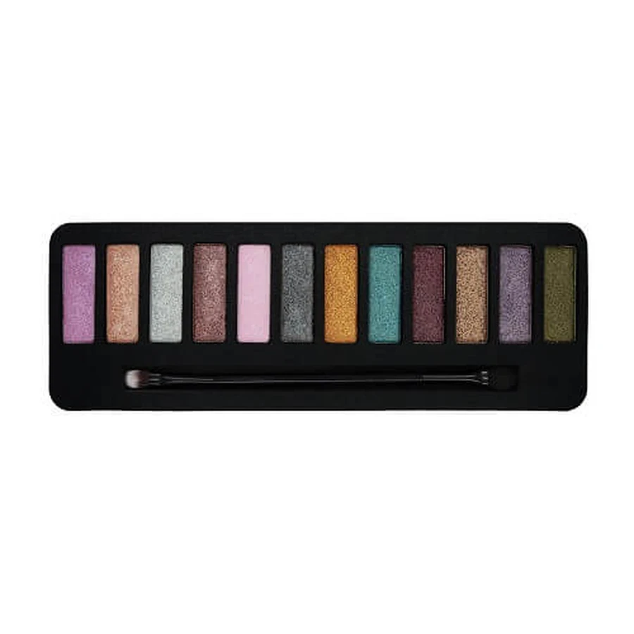 Metallic eyeshadow palette, W7, Metal Pop, Soft Mettalic Shimmers, 12 shades
