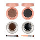 Wenkbrauw en Gel Eyeliner Kit, Kiss Beauty, Perzik, Wenkbrauw &amp;amp; Gel Eyeliner, inclusief 2 borsteltjes