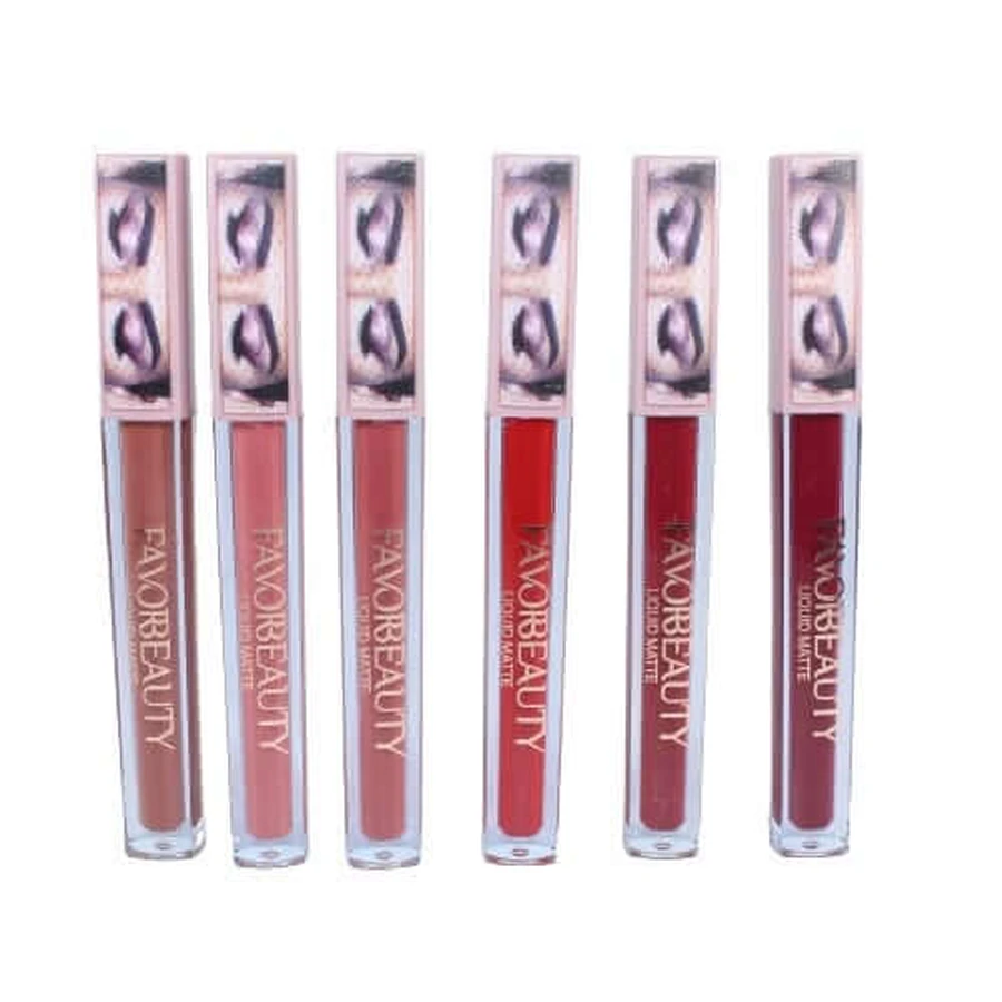 Zestaw 6 matowych pomadek do ust, FavorBeauty, Liquid Matte, 01: ceny i cechy