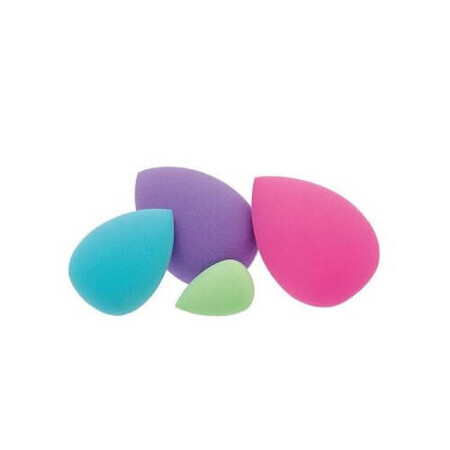 Set of 4 Makeup Sponges and Sponge Holder, Technic, Multicolor