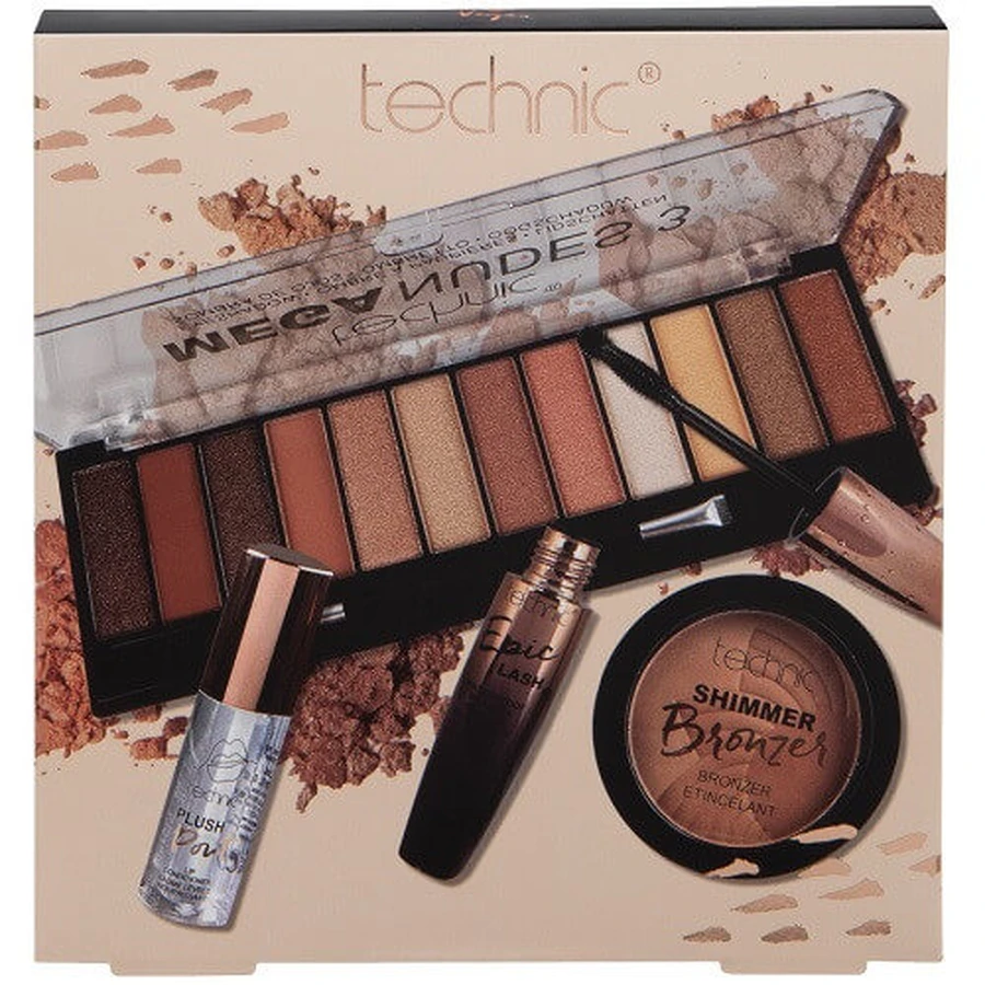 Make-up Set 4 Cosmetica, Technic, Mega Nudes Collectie, Veganistisch