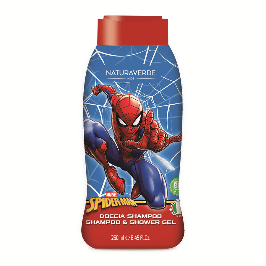 Sampon si gel de dus cu ovaz Spiderman, 250 ml, Naturaverde