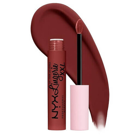 Rossetto liquido opaco, NYX Professional Makeup, Lip Lingerie XXL, 08 Straps Off, 4 ml