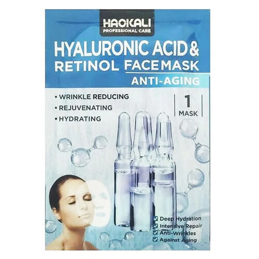 Wokali Anti-rimpel gezichtsmasker, hyaluronzuur en retinol, 30 ml