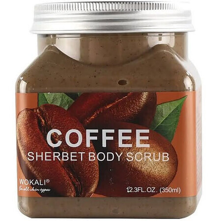 Exfoliante natural de café para cara y cuerpo, Wokali, Café Natural, 350 ml