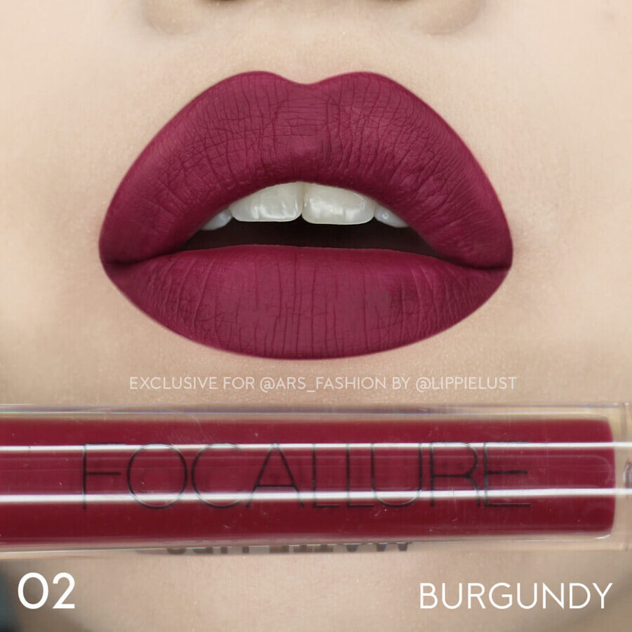 Focallure Matte Liquid Lipstick Kleur 02 Bourgondisch