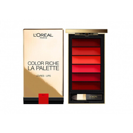 Paleta ruj de buze Loreal Color Riche, La Palette, Red, 6 culori