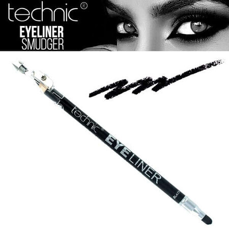 Matita eyeliner Technic a 2 teste, nera