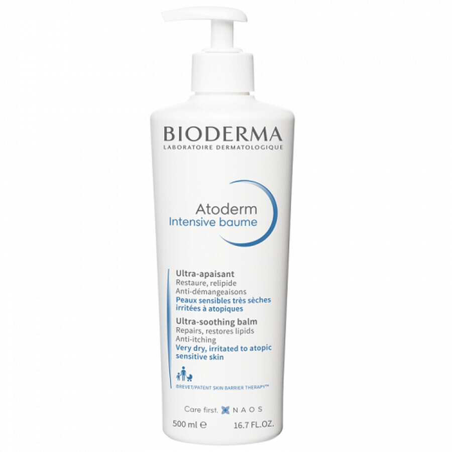 Bioderma Atoderm Intensieve Herstructurerende en Kalmerende Balsem voor de Atopische Huid, 500 ml