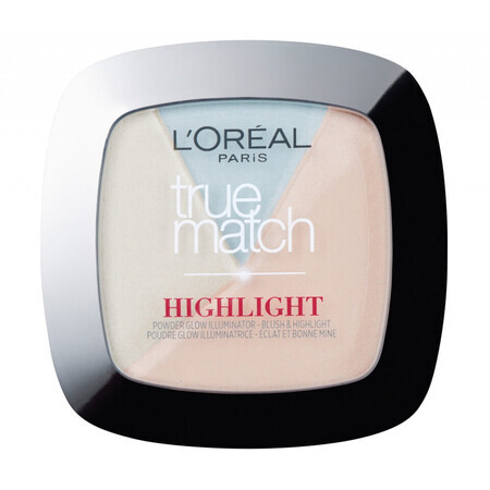 Polvos iluminadores, Loreal, True Match Highlight, 302 Icy Glow